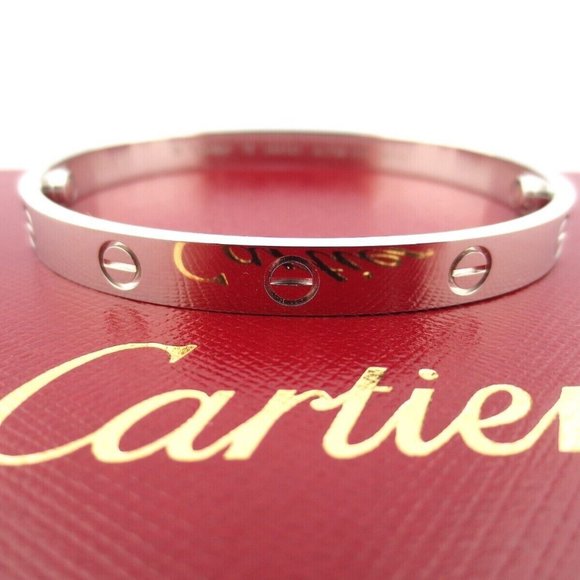 Cartier Love Bracelet Bangle in 18k White Gold NEW STYLE Screw System - Picture 1 of 6